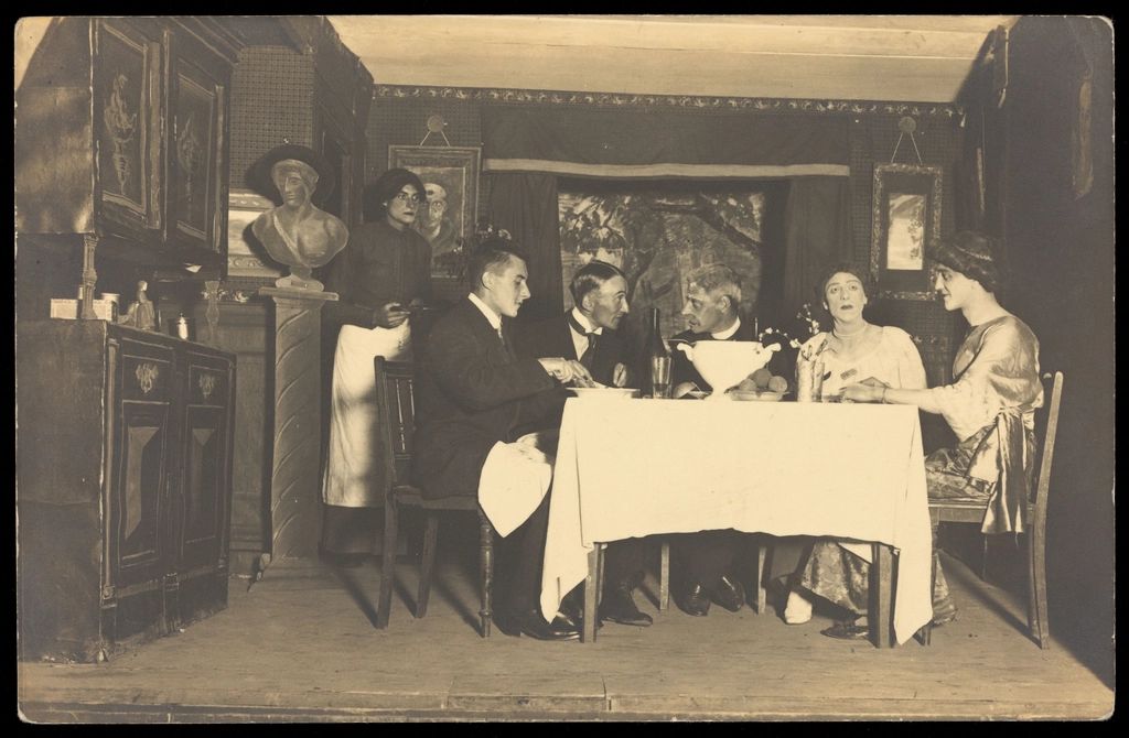 The dining room, laid for service
